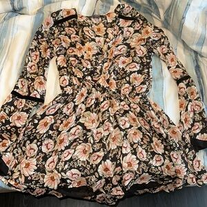 Pink Floral Romper